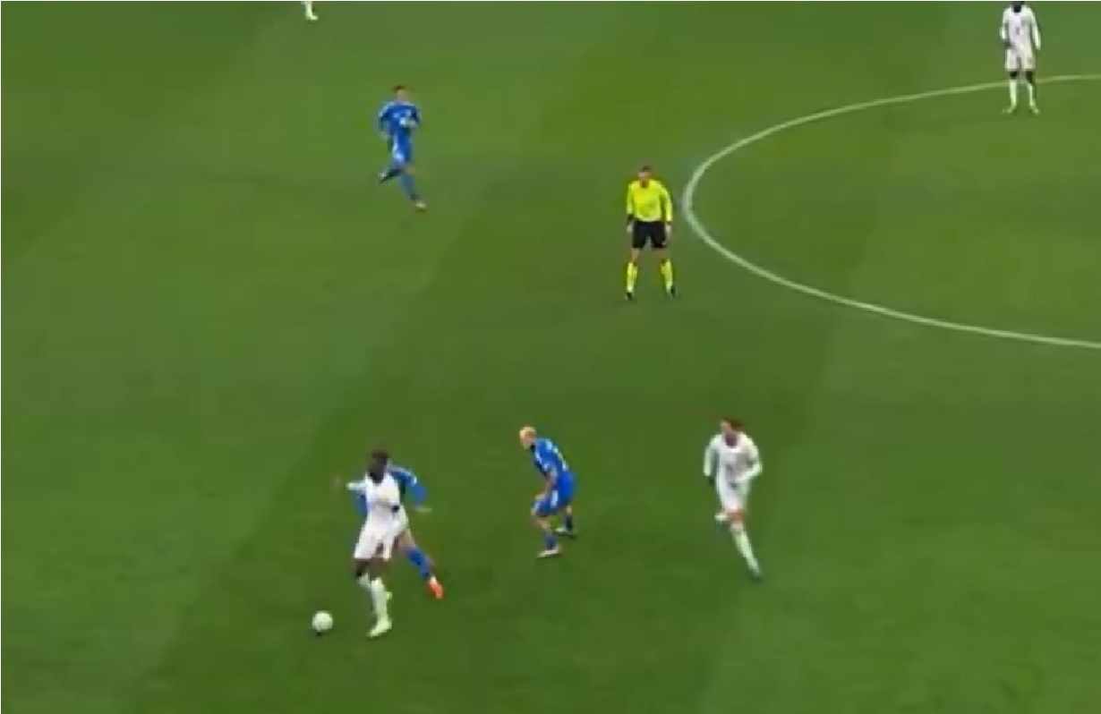 Ibrahima Konate duped Federico Dimarco with an audacious dragback