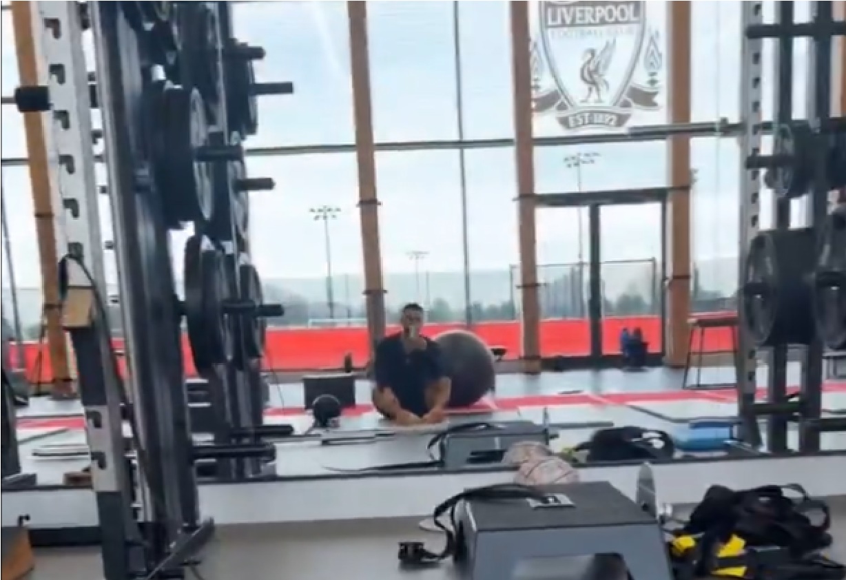 Alisson has been seen undergoing gym work at Liverpool's training ground this week