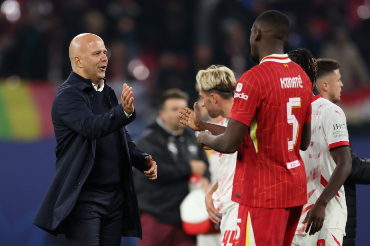 Ibrahima Konate trained with Liverpool ahead of their clash against Bayer Leverkusen