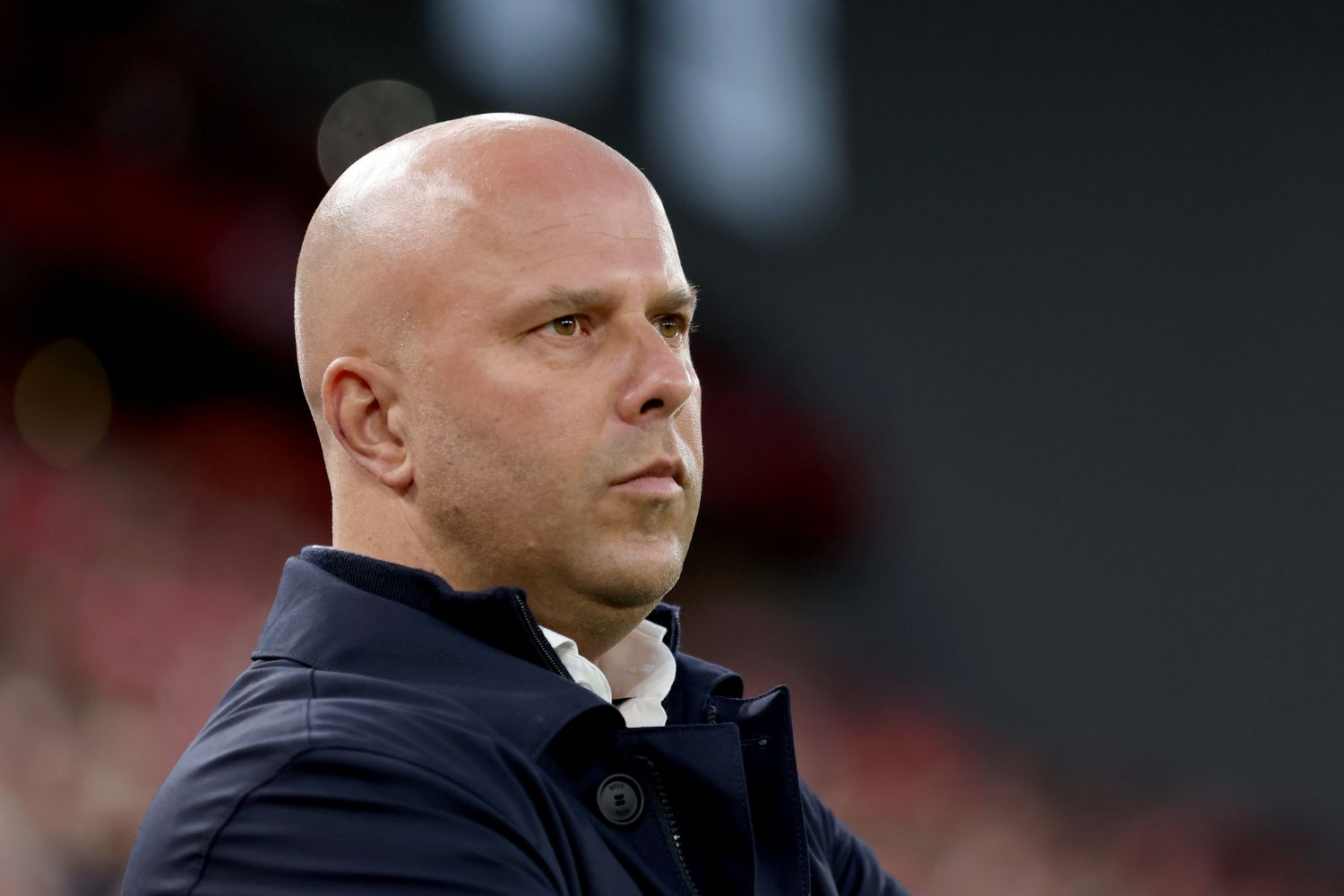 Arne Slot watches Liverpool from the sidelines