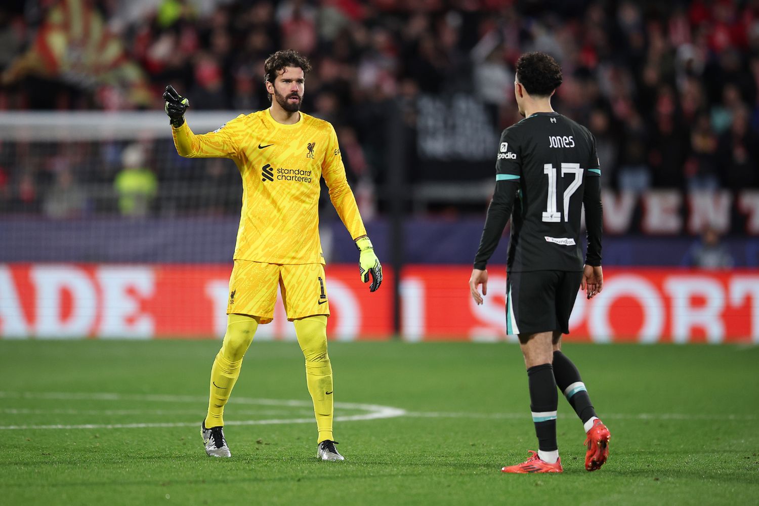 Alisson Becker after beating Girona