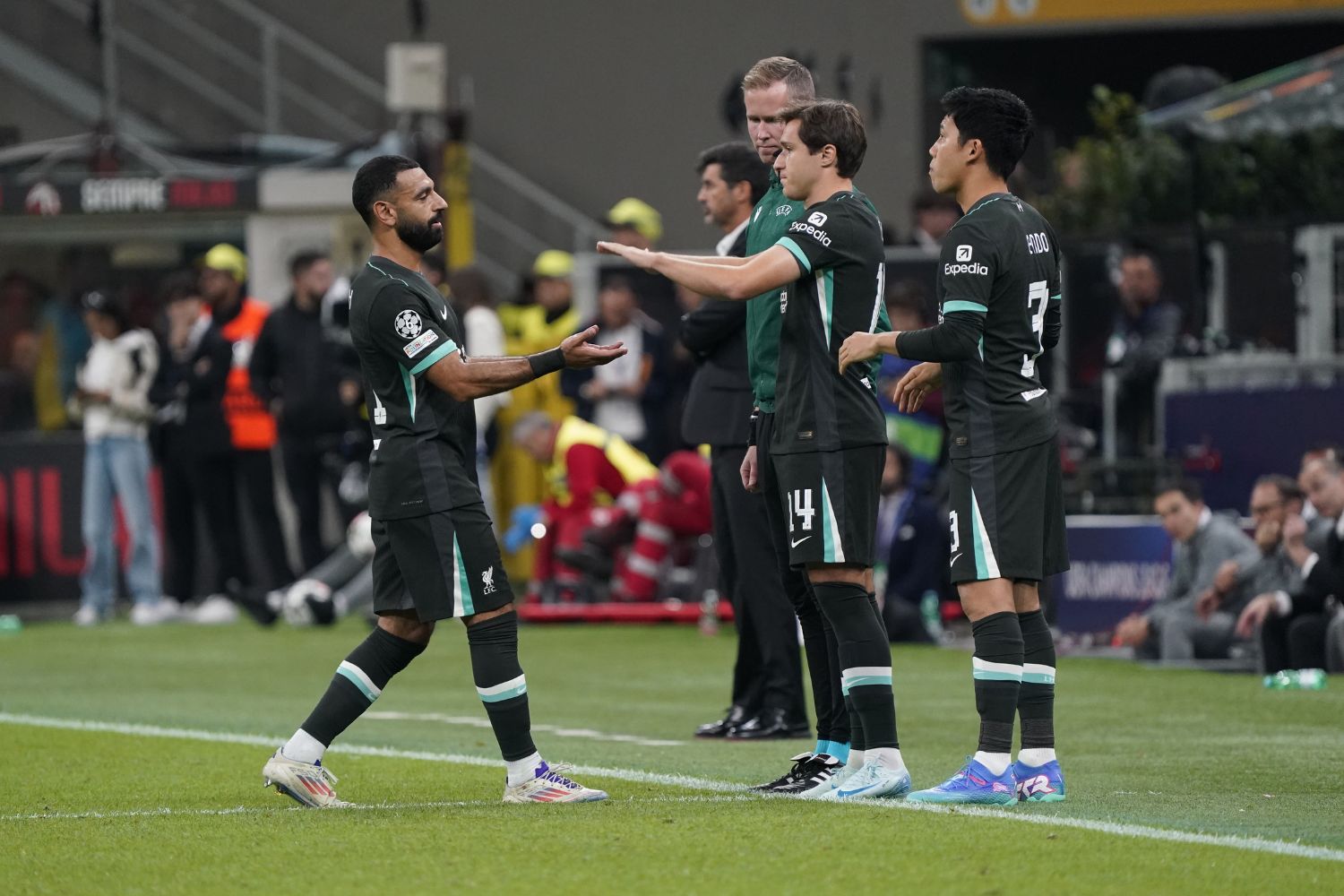 Mo Salah is subbed off for Federico Chiesa