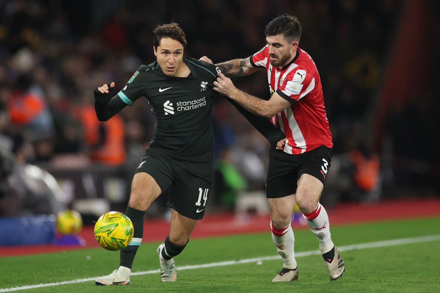 Federico Chiesa in action against Southampton