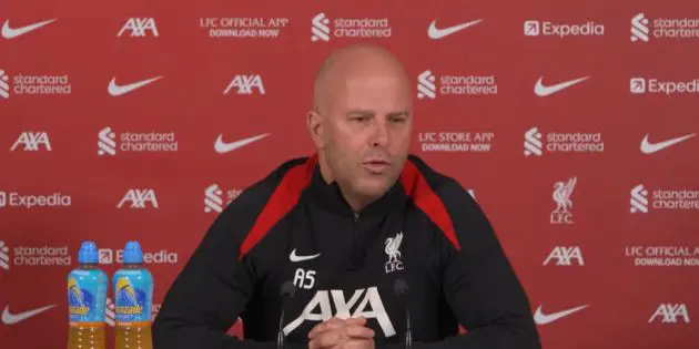 Arne Slot offers insight into Trent Alexander-Arnold's fitness