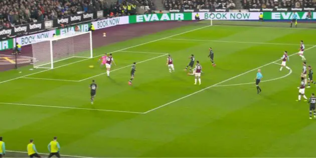 Luis Diaz opens the scoring for Liverpool at West Ham