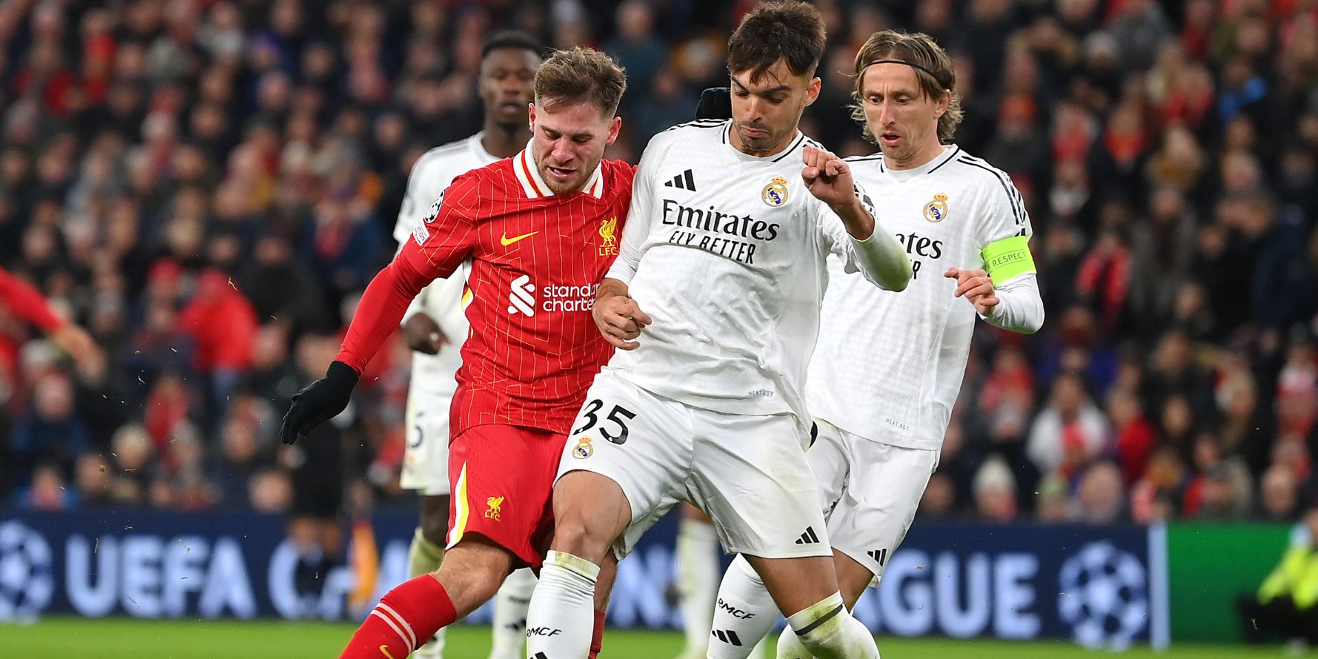 Alexis Mac Allister in action against Real Madrid