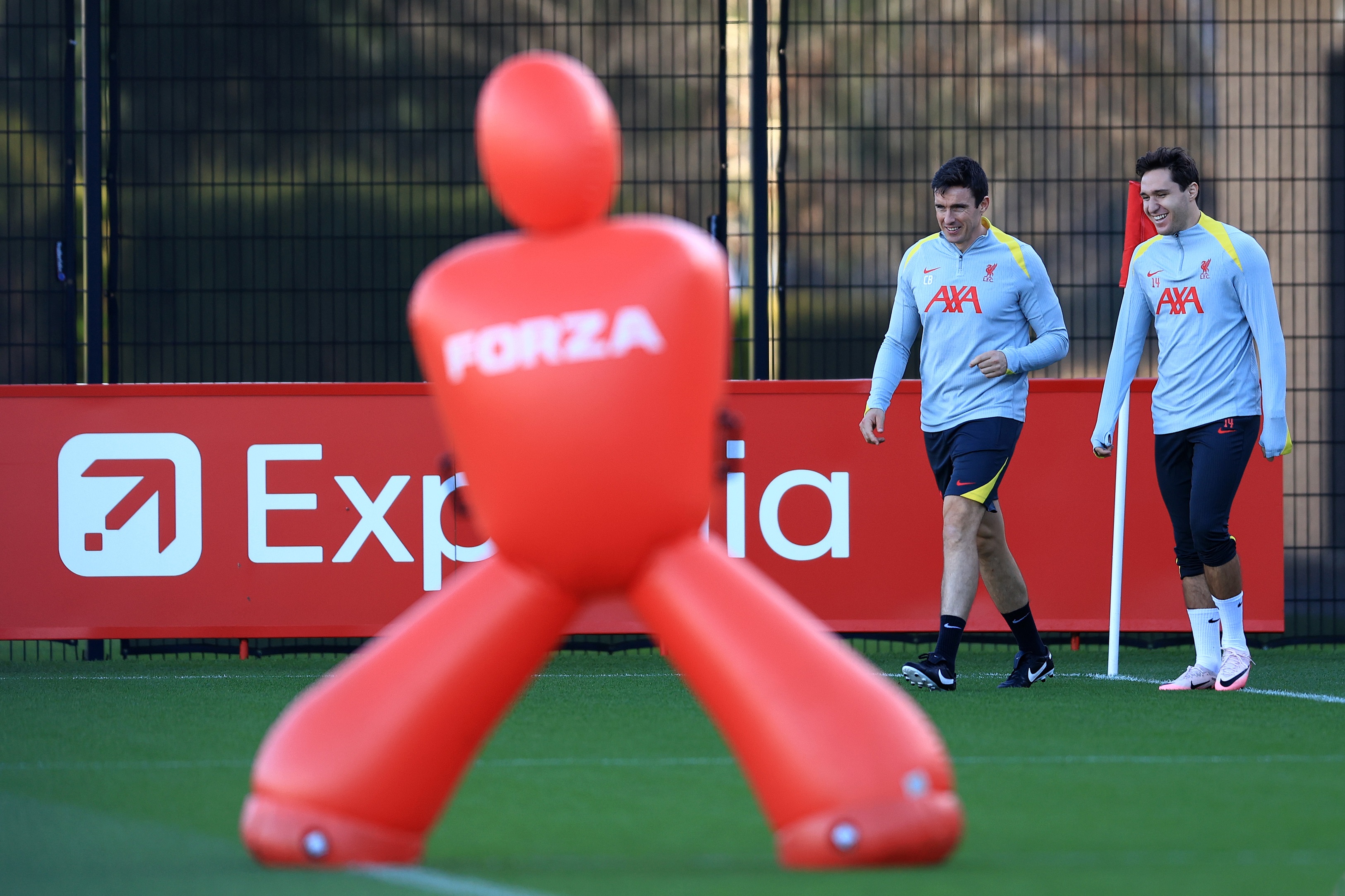 Federico Chiesa in Liverpool training.