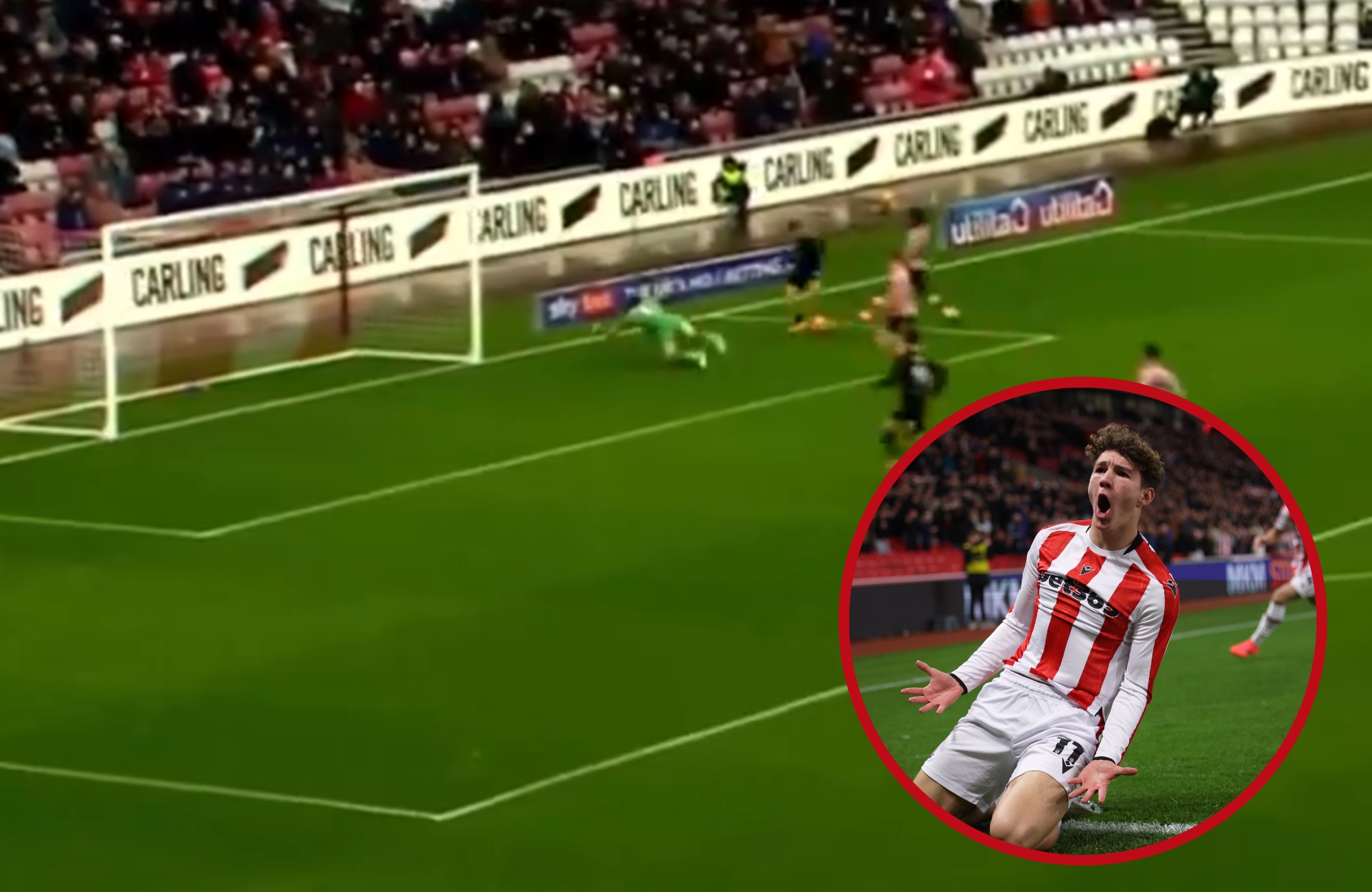 Liverpool loanee scores a goal for Stoke City against Sunderland.