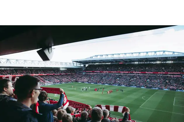 Liverpool fans at Anfield.