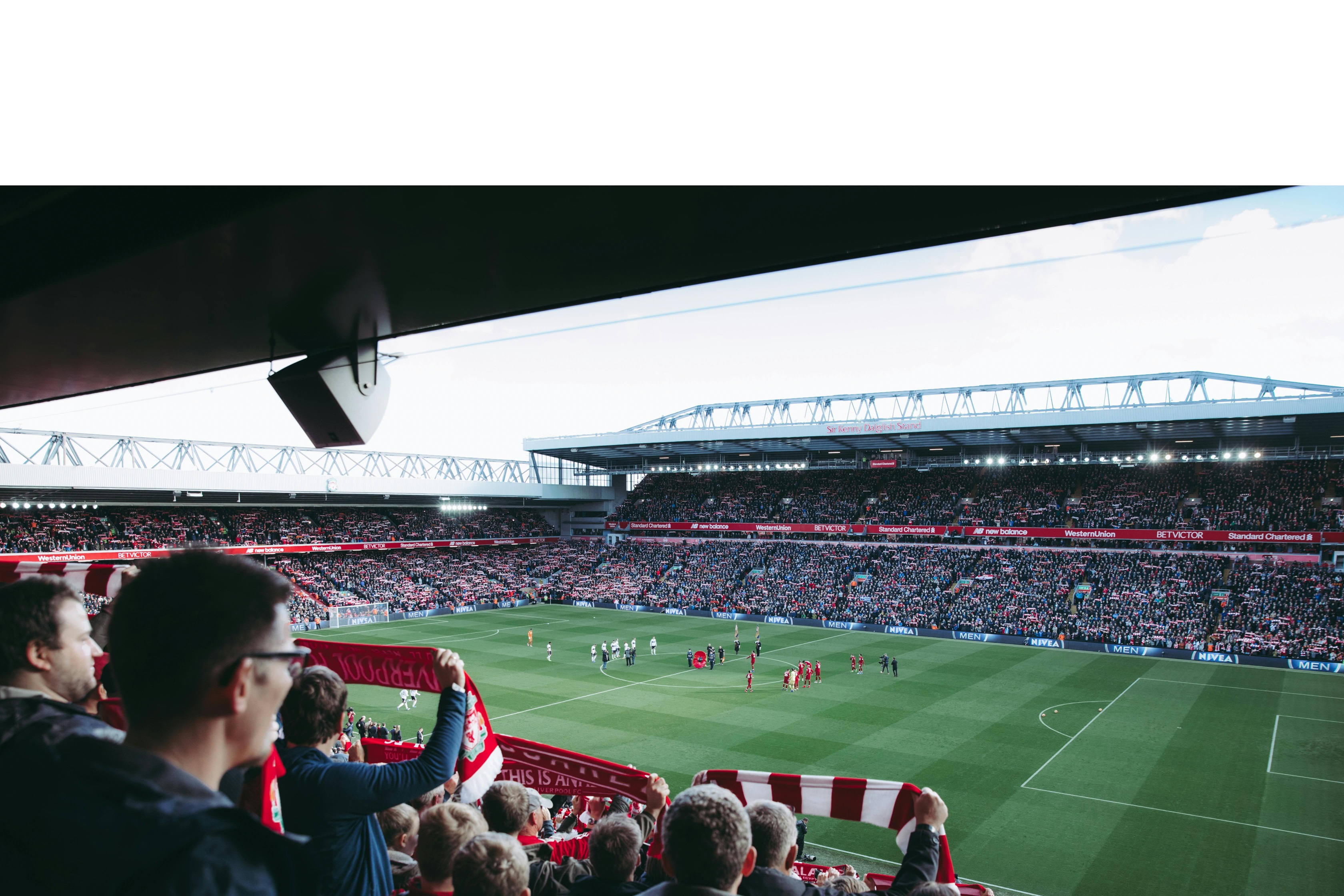 Liverpool fans at Anfield.
