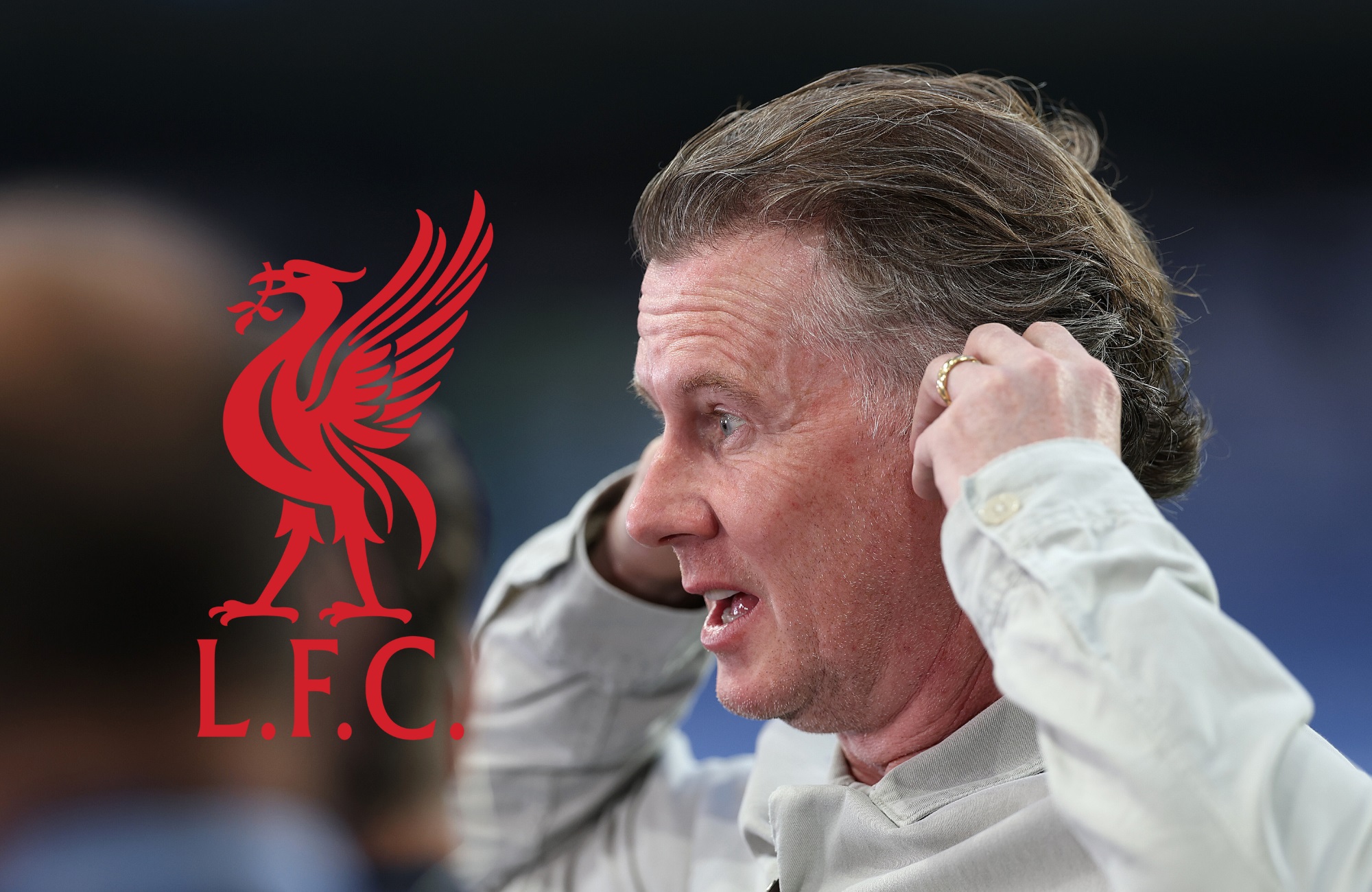 Steve McManaman doing a TV interview for Man City v Real Madrid.