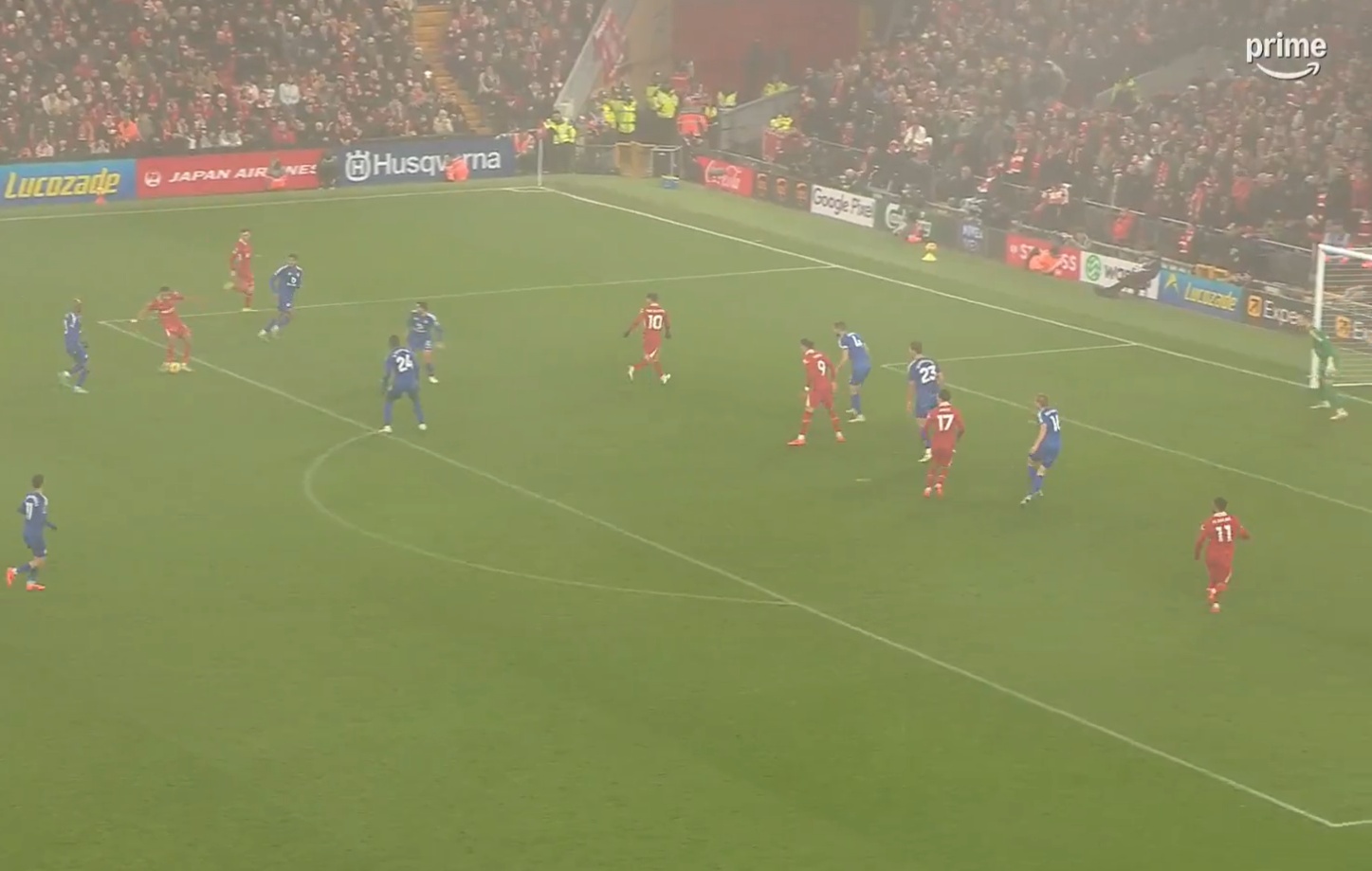 Cody Gakpo equalises for Liverpool against Leicester