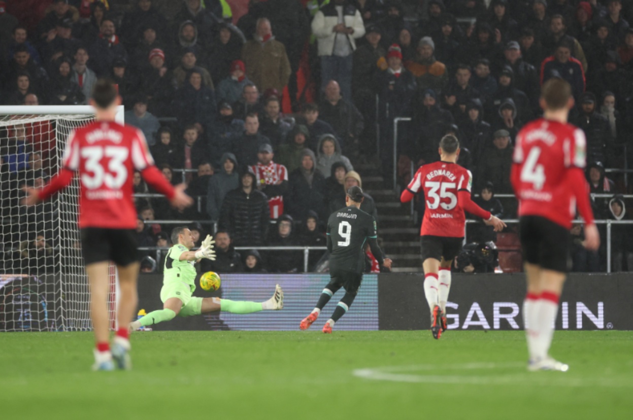 Darwin Nunez gave Liverpool the lead against Southampton