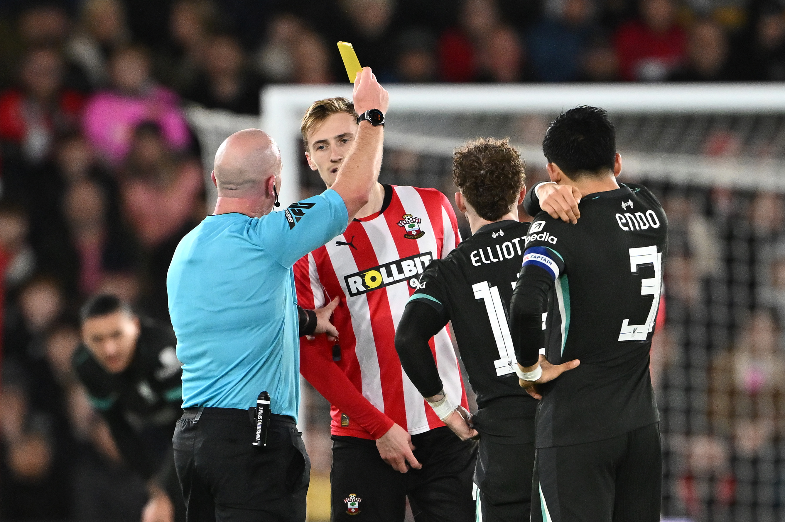 Southampton had a penalty claim turned down against Liverpool