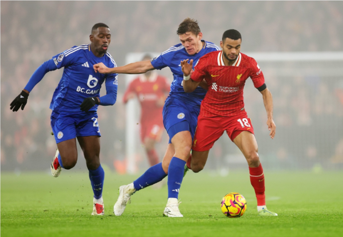 Cody Gakpo scored his 10th goal of the season in Liverpool's 3-1 win over Leicester