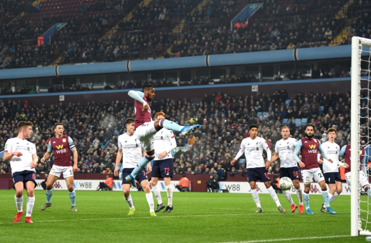 Aston Villa beat a youthful Liverpool team in the Carabao Cup quarter-finals in 2019