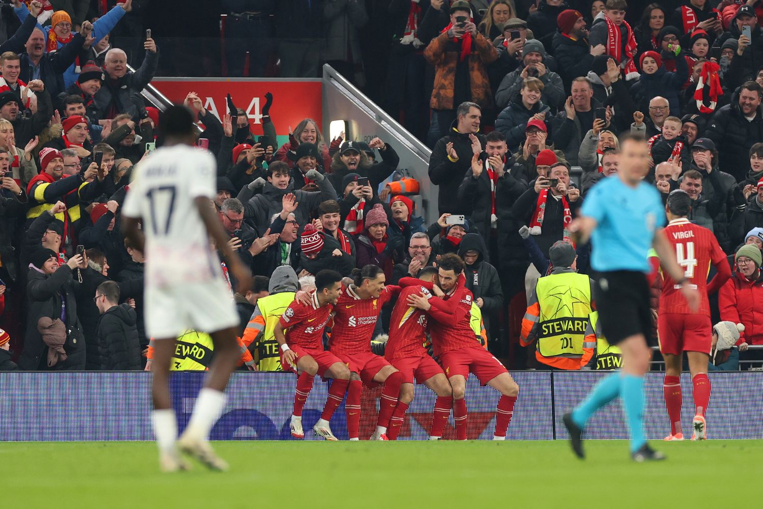 Mo Salah's celebration against Lille