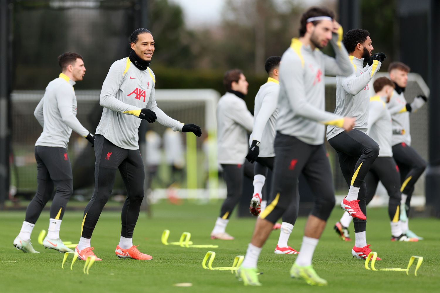 Virgil van Dijk in training for Liverpool
