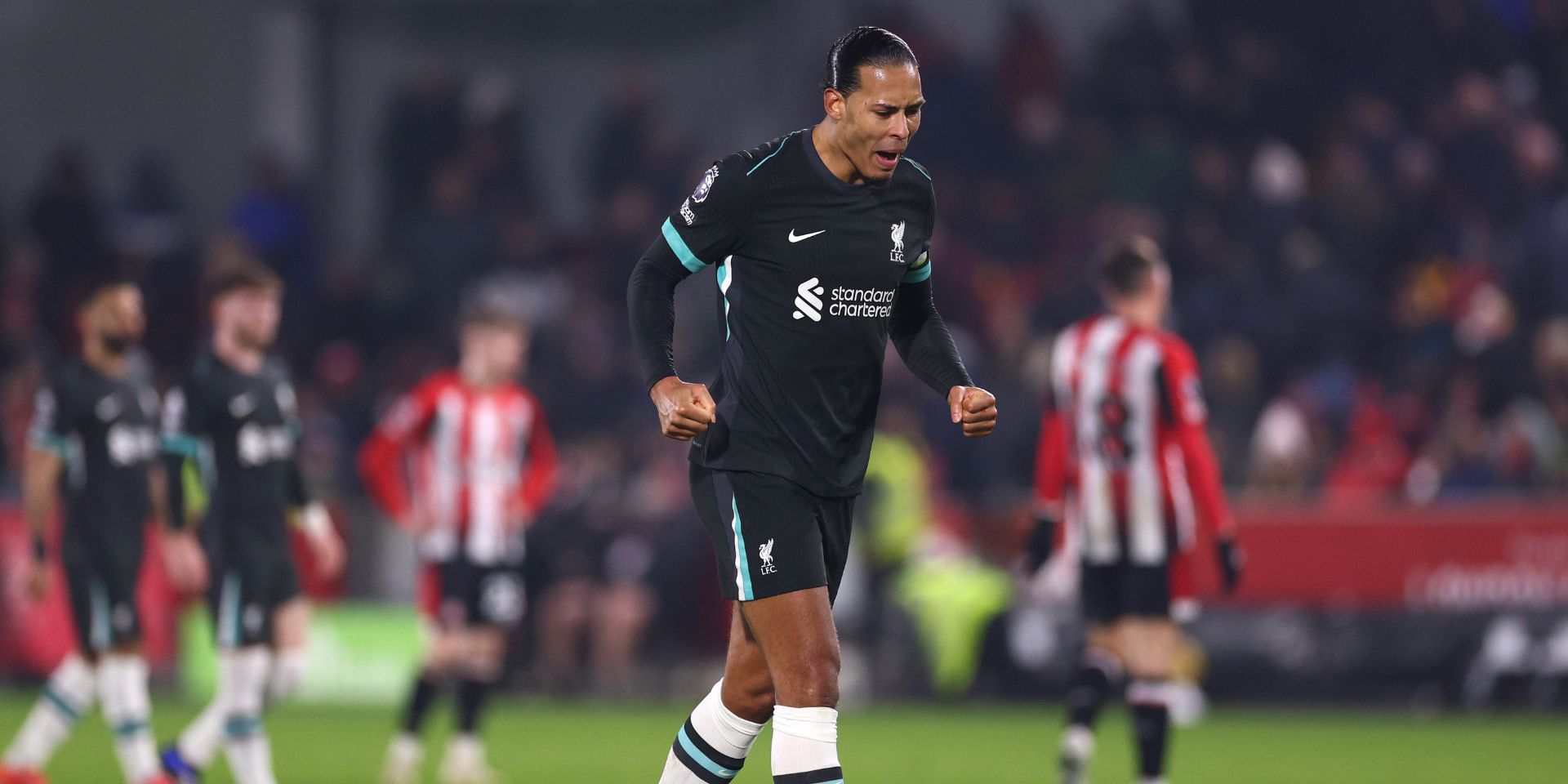 Virgil van Dijk against Brentford