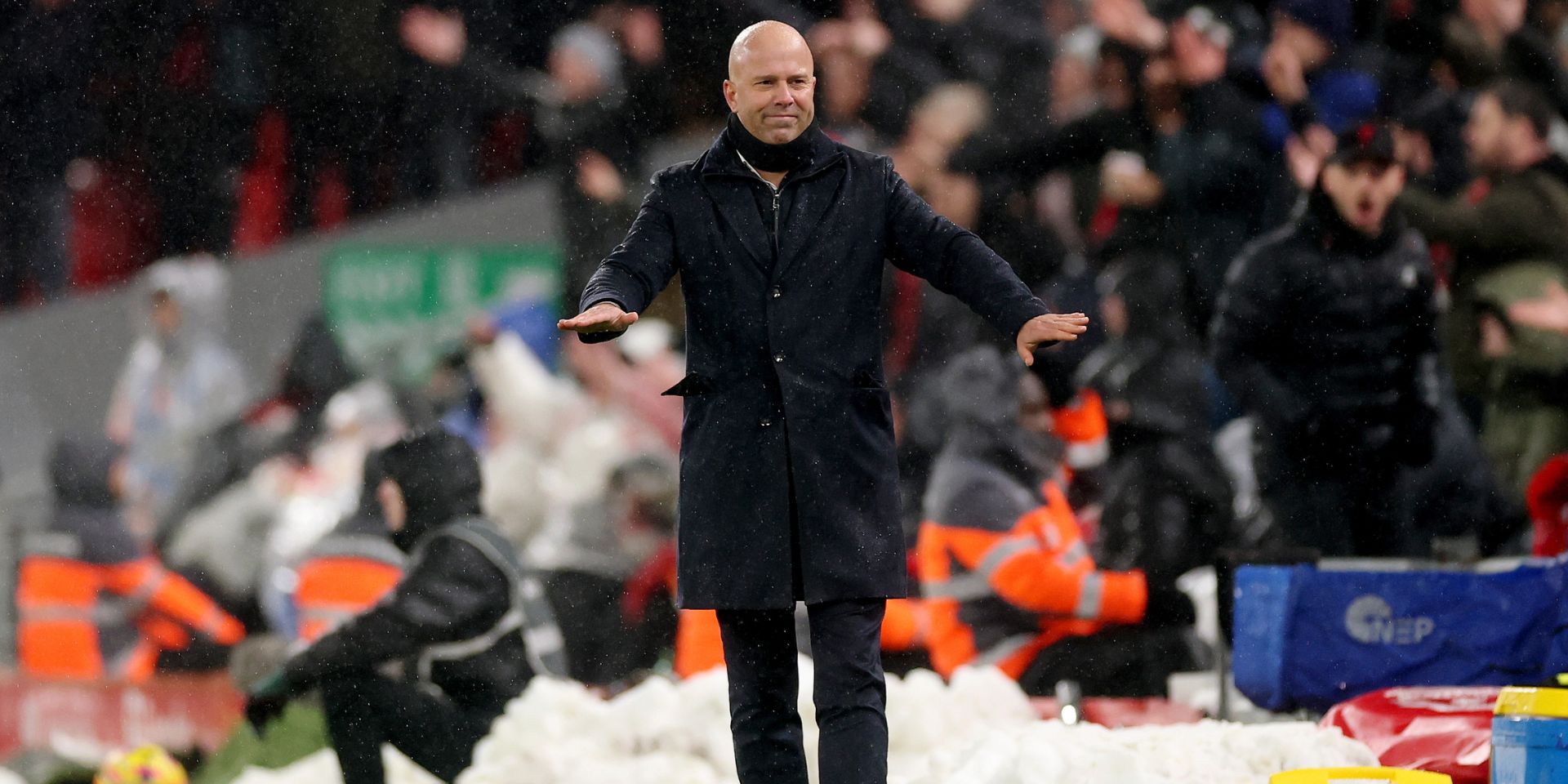 Arne Slot during our game with Manchester United