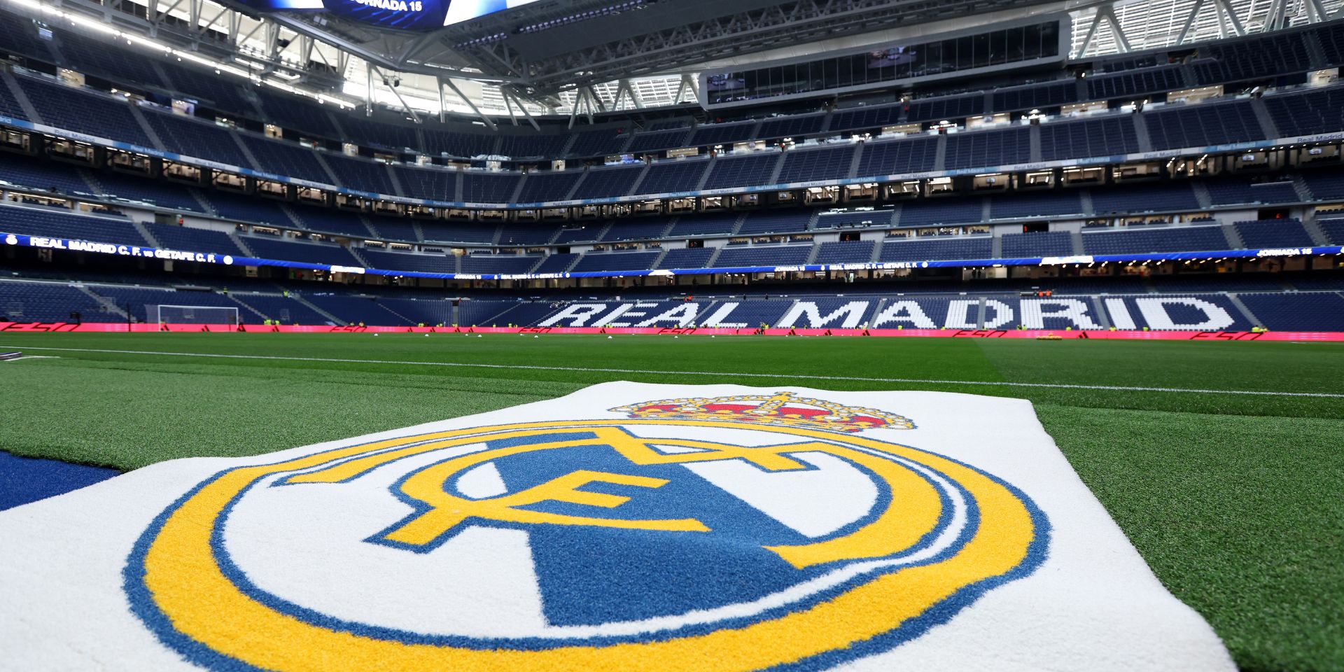 General view of Estadio Santiago Bernabeu, home of Real Madrid where Trent Alexander-Arnold is linked to move