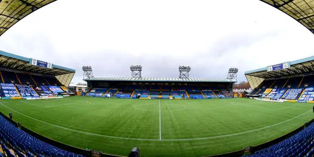 General view of Rugby Park, the home of Kilmarnock amid Calvin Ramsay links