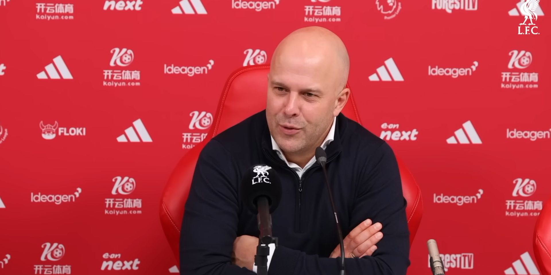 Arne Slot on Nottingham Forest fans