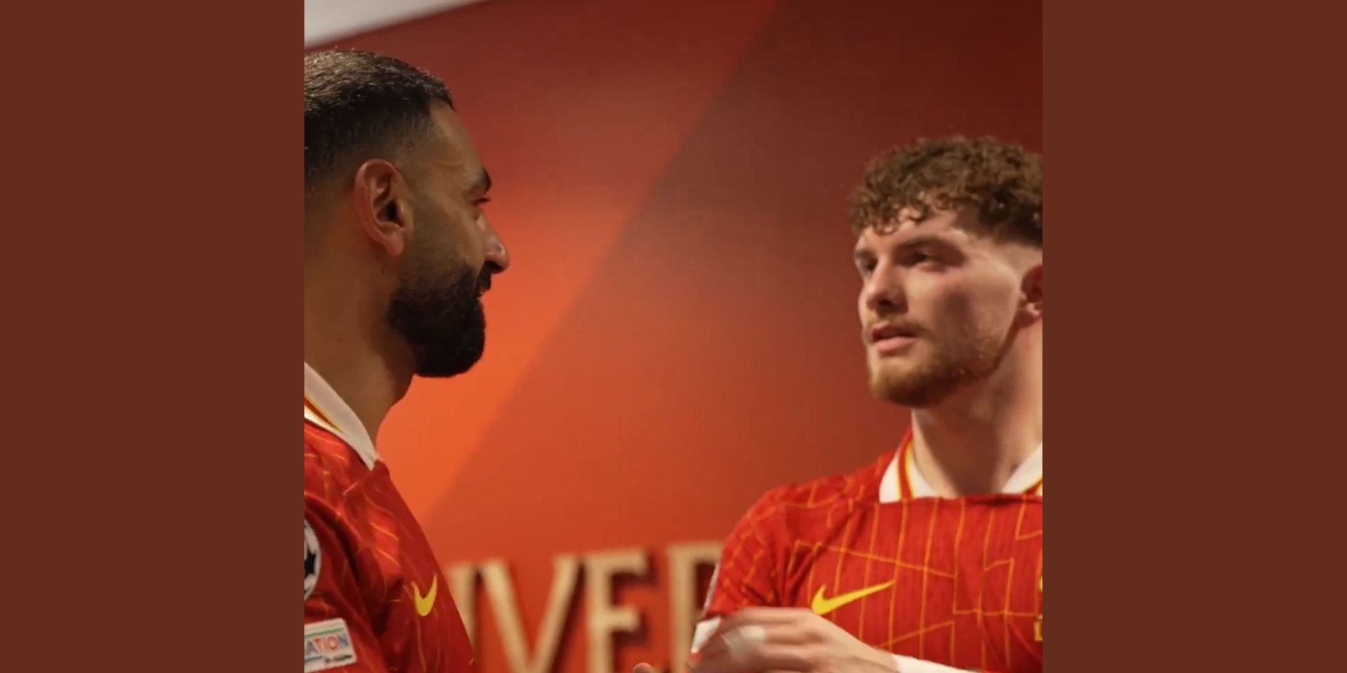 Mo Salah and Harvey Elliott after Liverpool beat Lille