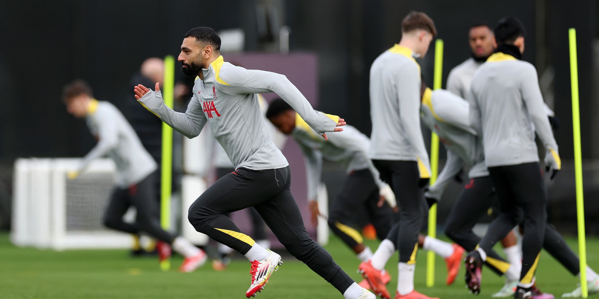Mo Salah in training for Liverpool