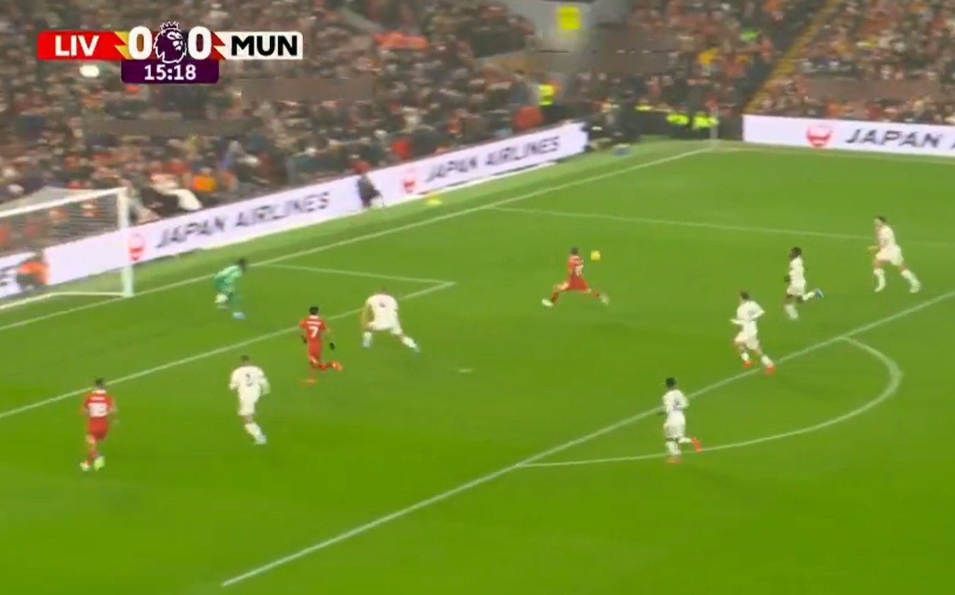 Mo Salah produced a brilliant pass to pick out Mac Allister