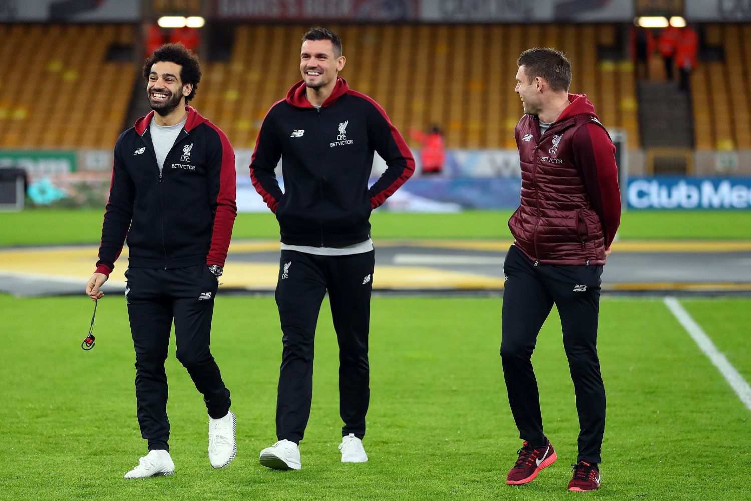 Mo Salah and Dejan Lovren at Molineux