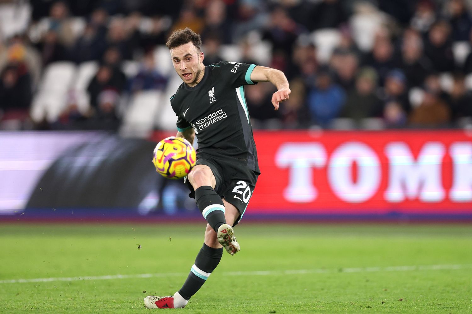 Diogo Jota in action for Liverpool at West Ham