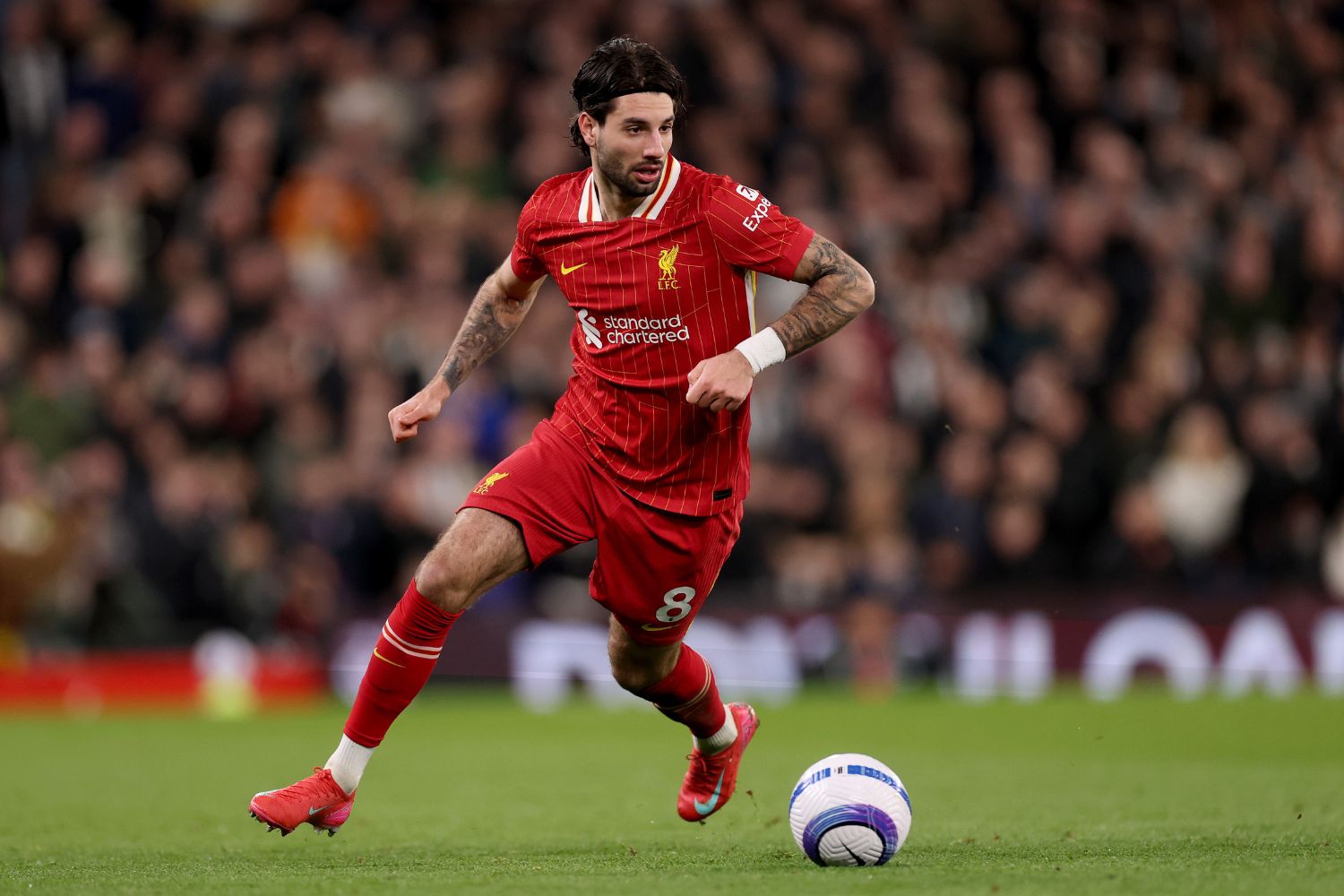 Dominik Szoboszlai playing against Newcastle at Anfield