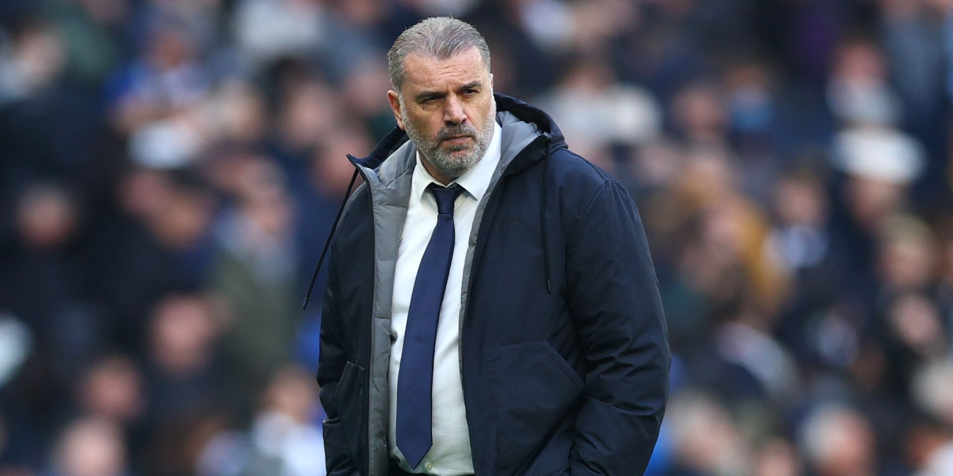 Ange Postecoglou watches Tottenham with concern
