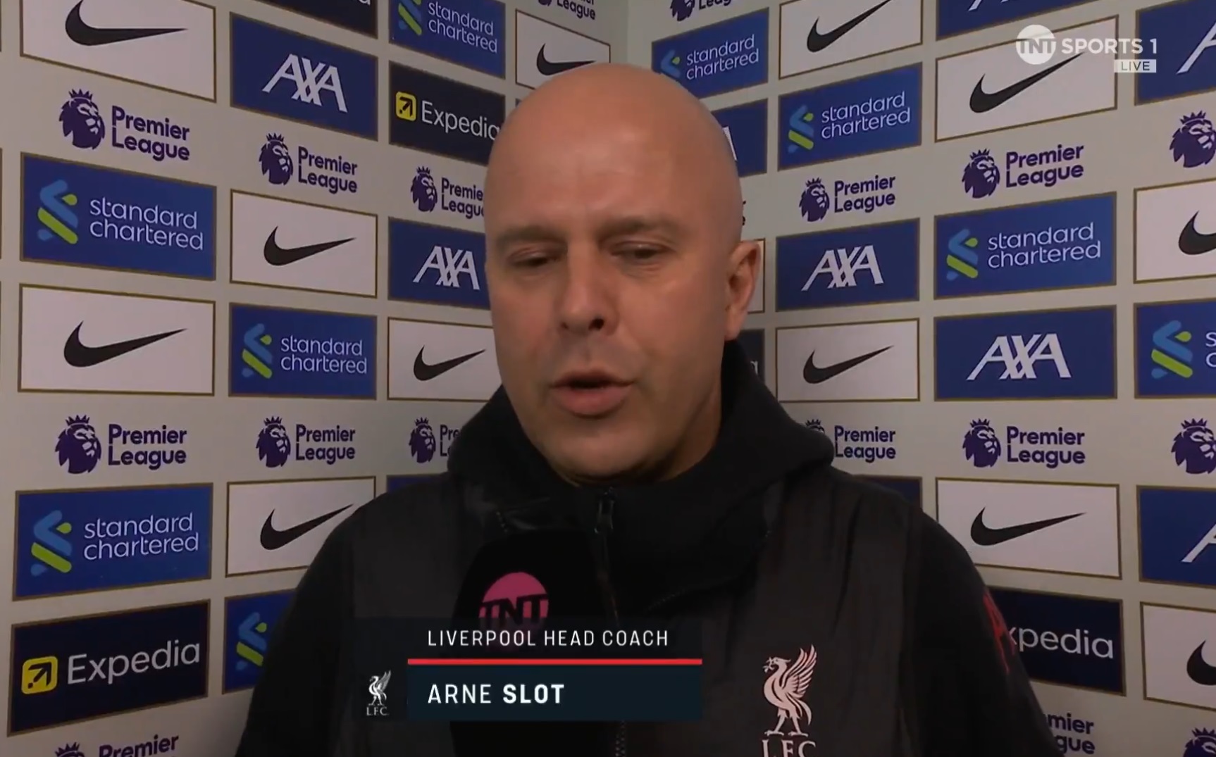Arne Slot speaks to TNT Sports ahead of Newcastle game.