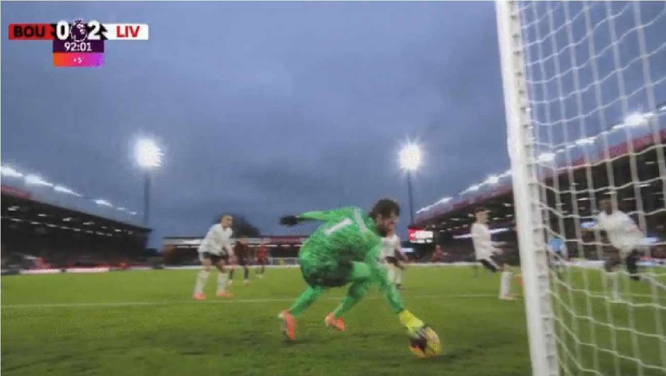 Alisson Becker makes an 'incredible' save in Liverpool's win over Bournemouth