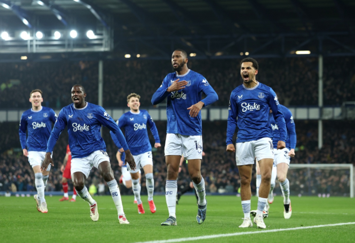 Everton's players goaded their Liverpool counterparts after the 2-2 draw on Wednesday night