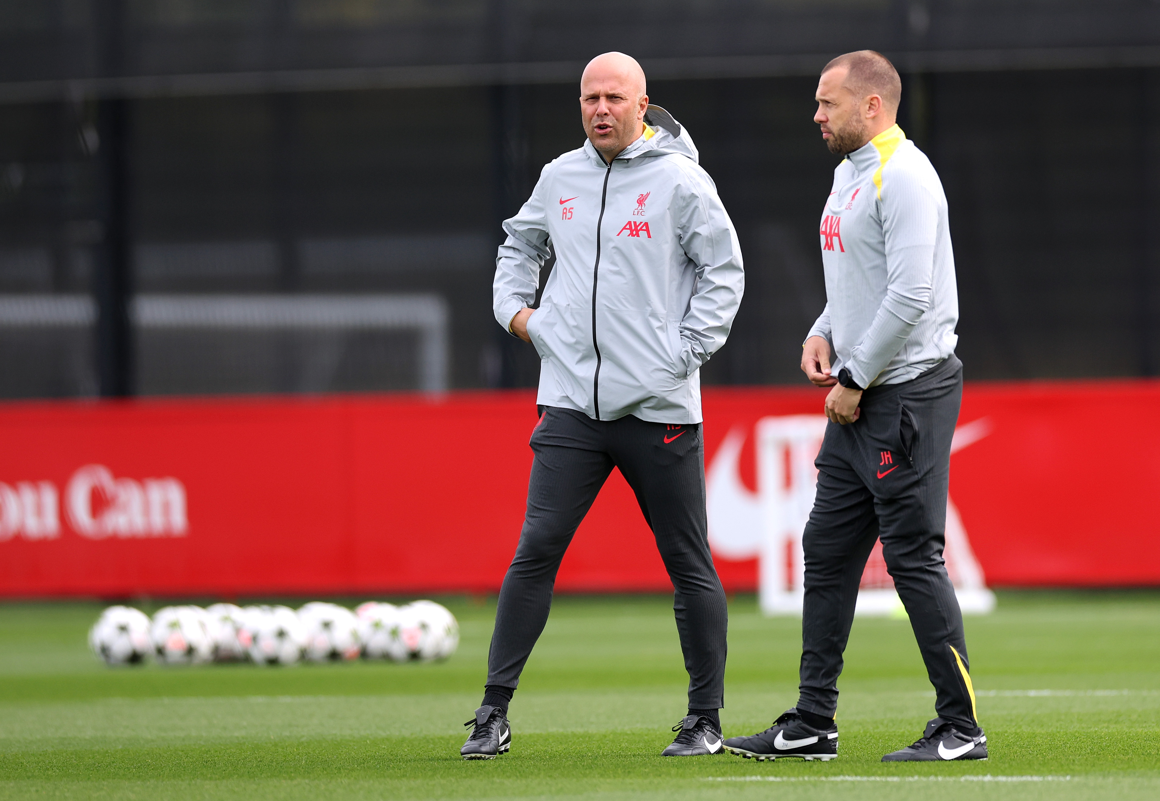 Johnny Heitinga is set to take team duties for Liverpool on Sunday while Arne Slot serves a touchline ban