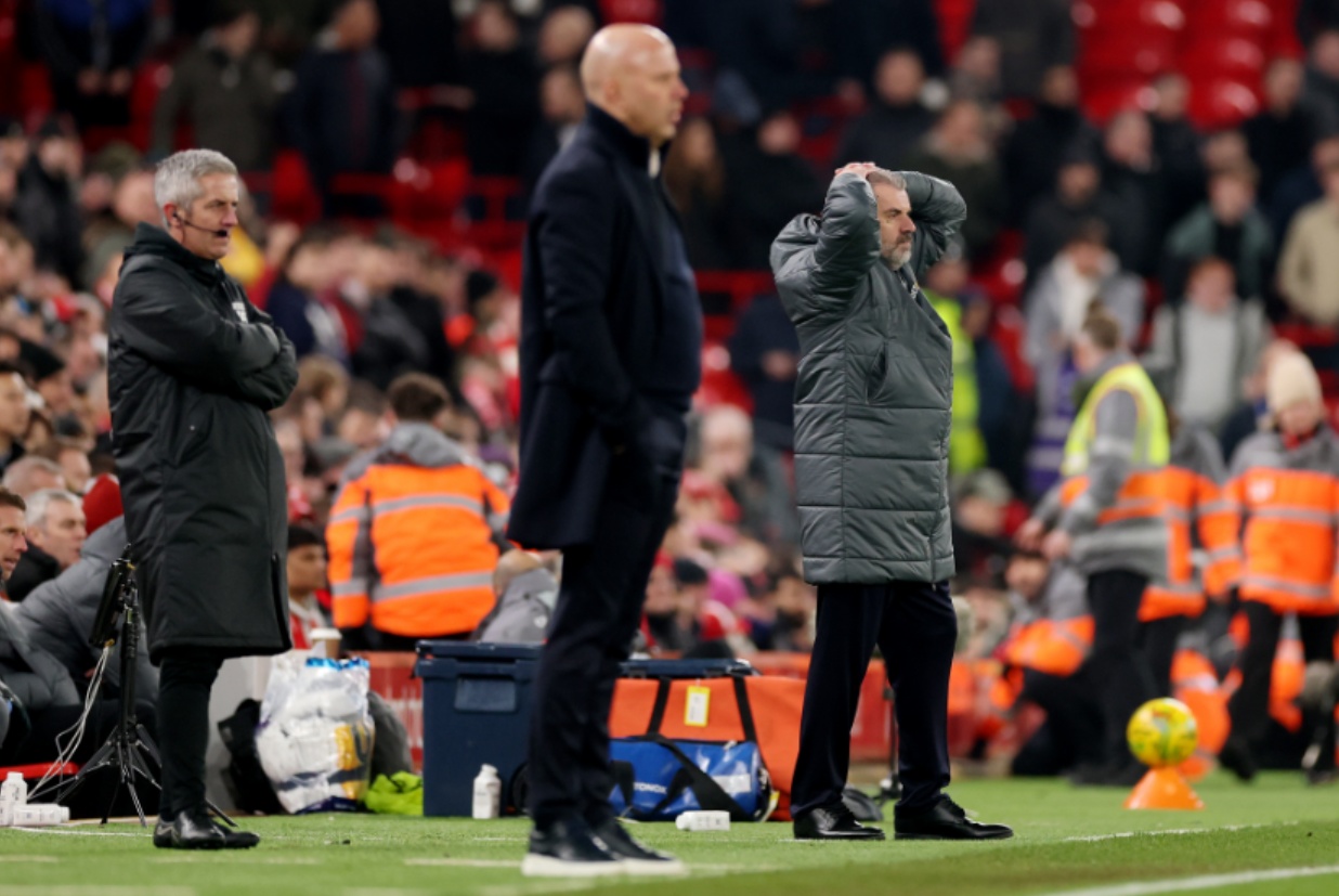 Ange Postecoglou has seen his Tottenham side crash out of both domestic cups in the space of four days