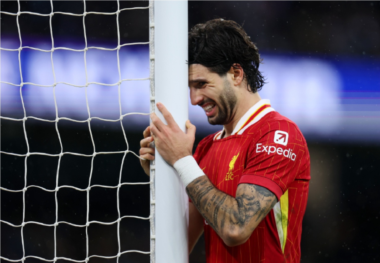 Dominik Szoboszlai fell to the ground at the full-time whistle in Liverpool's win over Man City