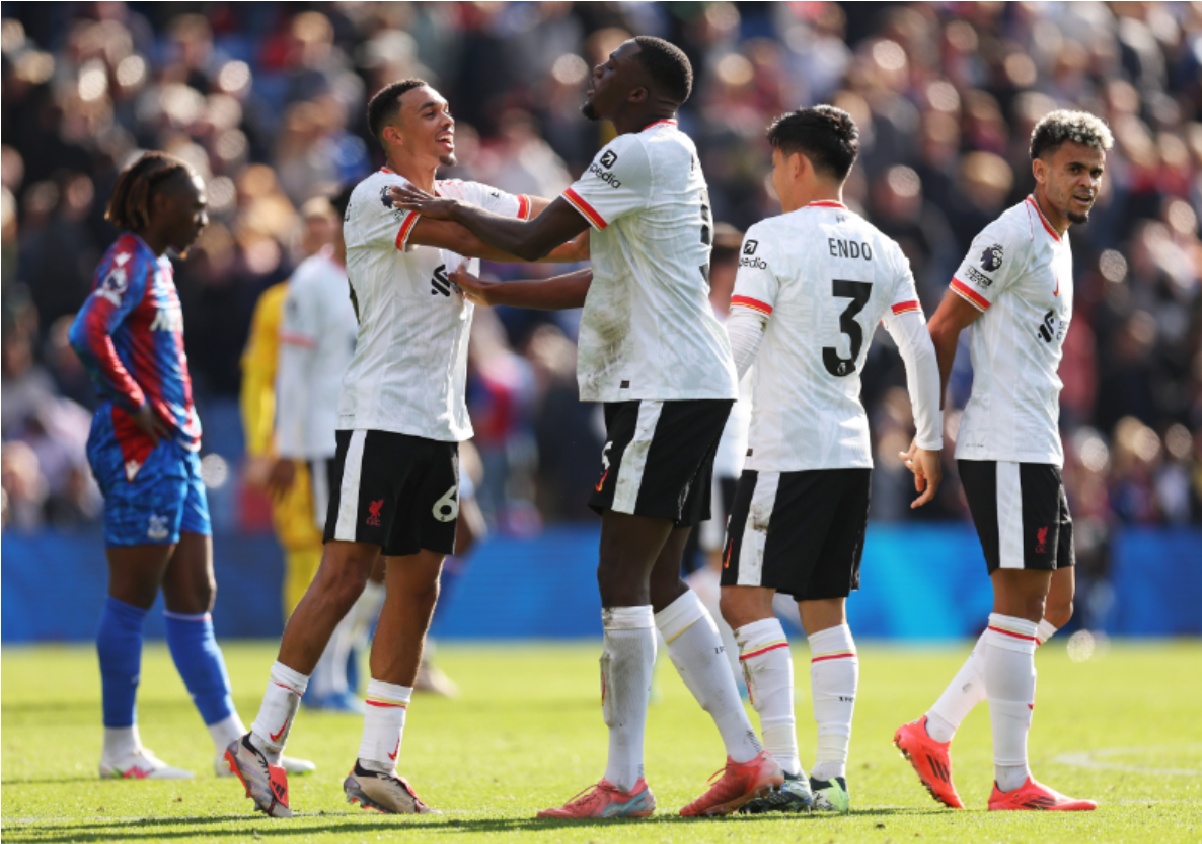 Trent Alexander-Arnold and Ibrahima Konate had an early exchange of words in Liverpool's trip to Bournemouth