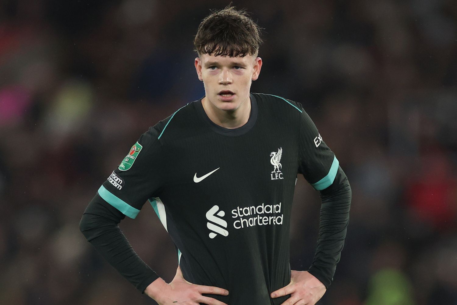 James McConnell in action for Liverpool