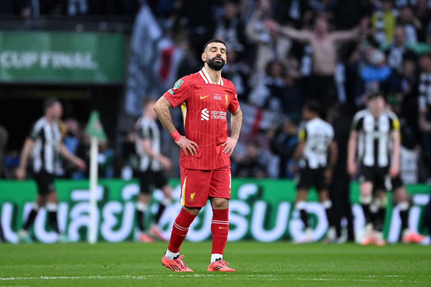 Mo Salah after losing to Newcastle at Wembley
