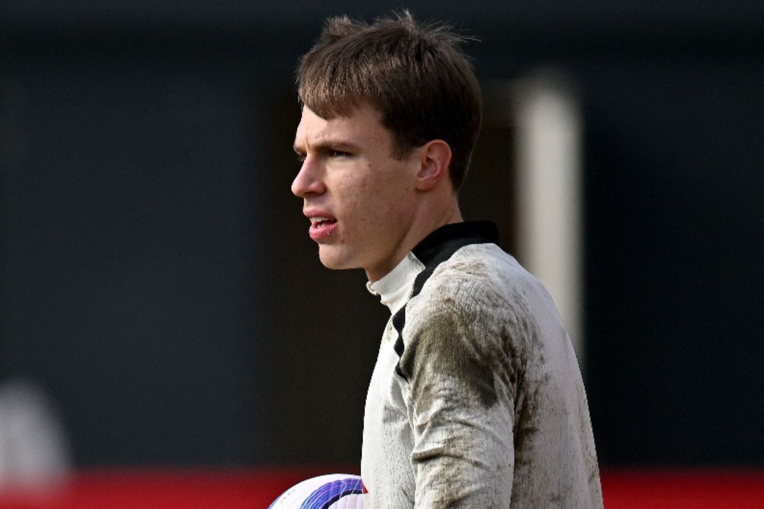 Jakub Ojrzynski in training for Liverpool