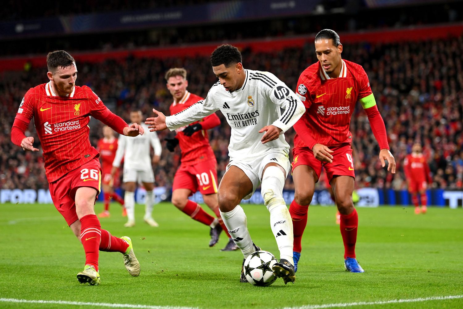 Virgil van Dijk in action against Real Madrid