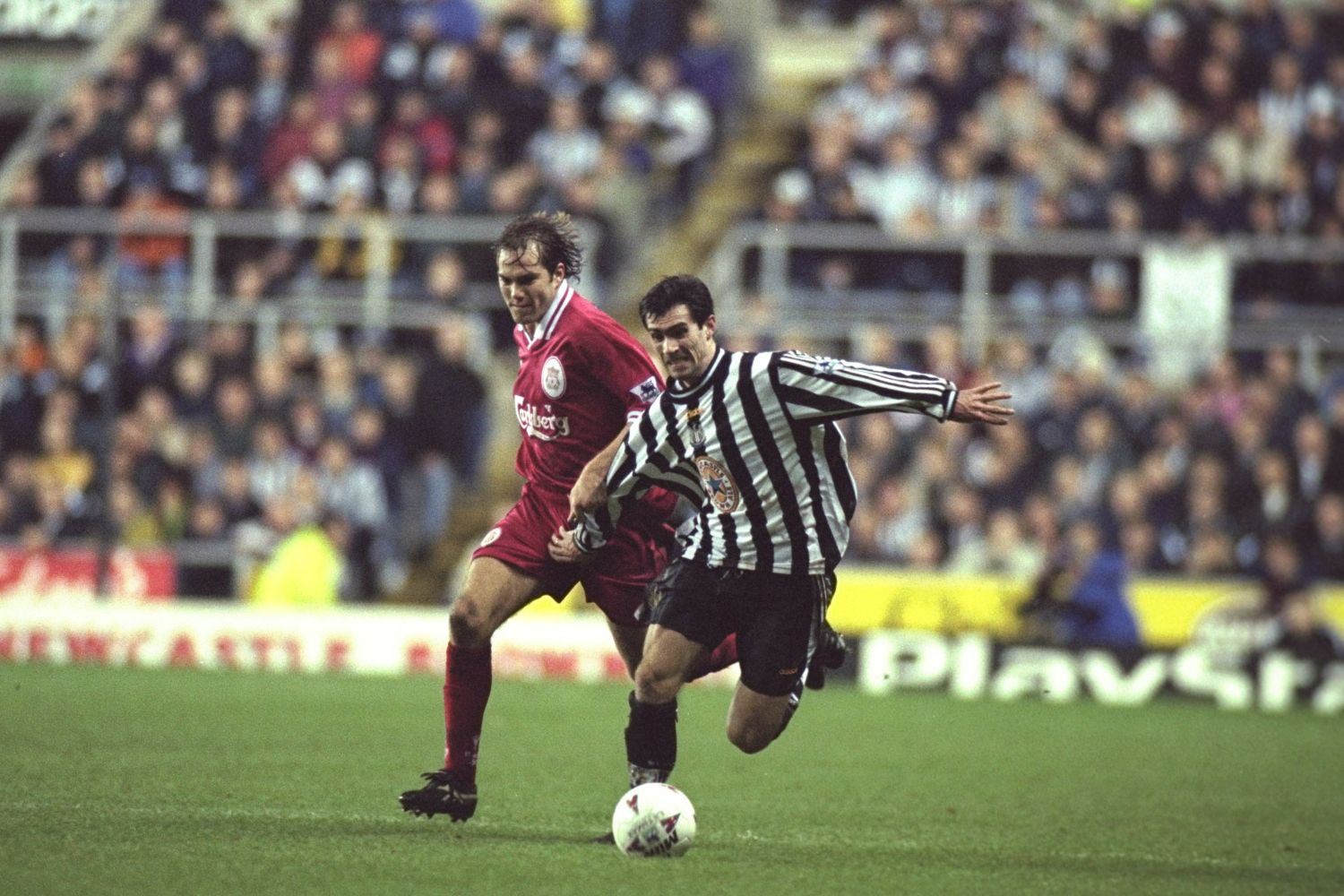 Jason McAteer in action for Liverpool