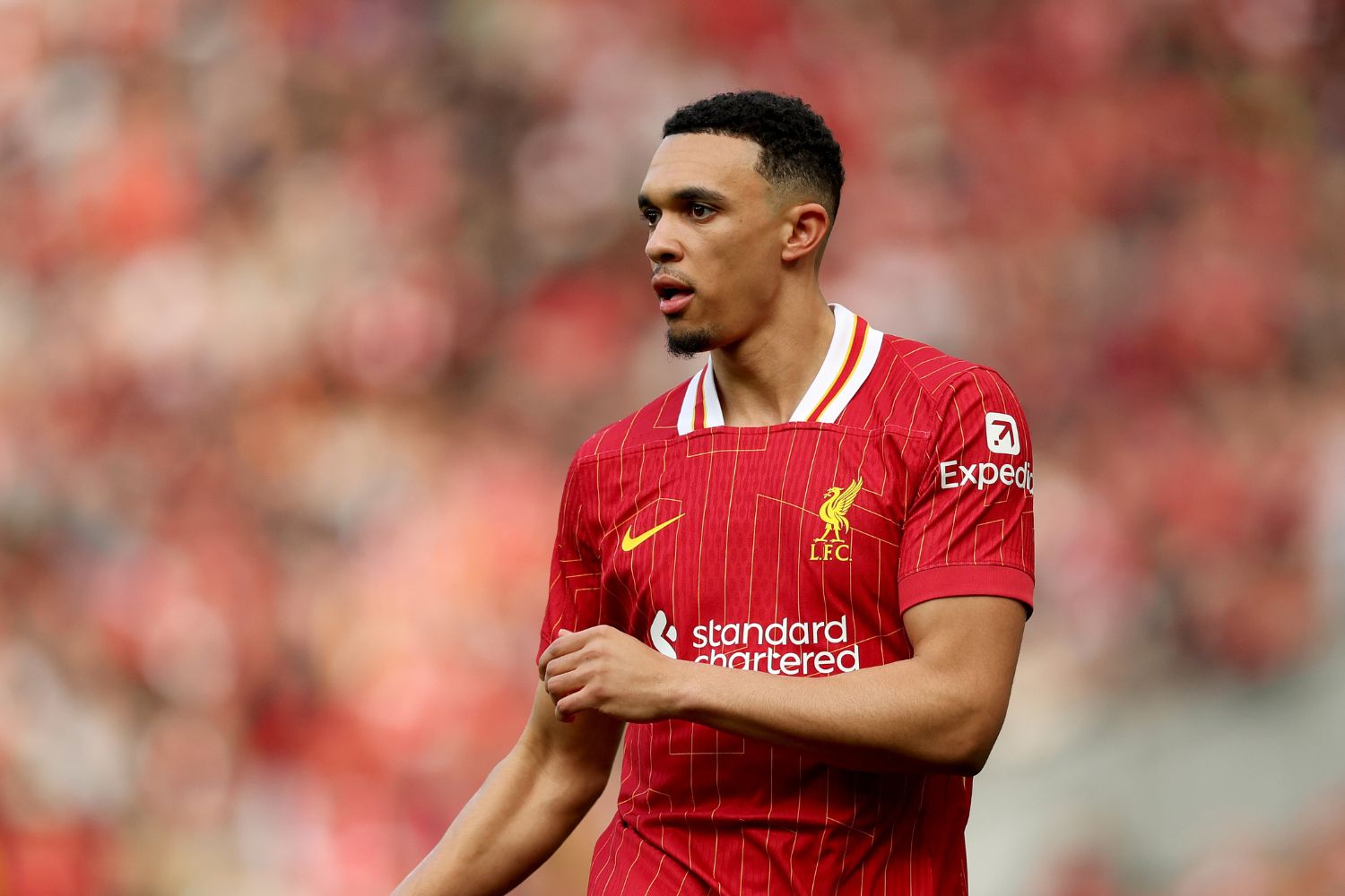 Trent Alexander-Arnold playing for Liverpool