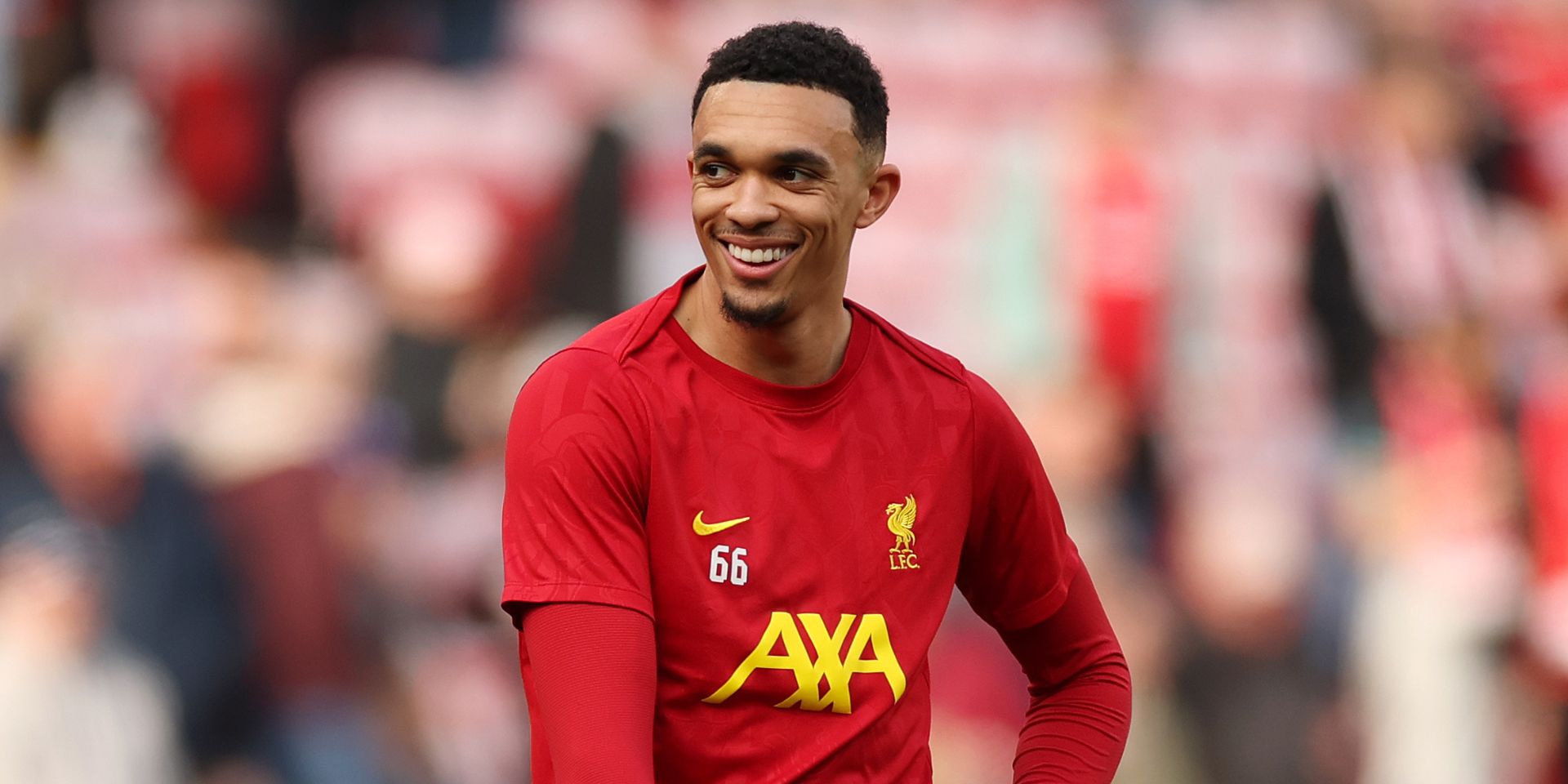 Trent Alexander-Arnold before playing Southampton at Anfield