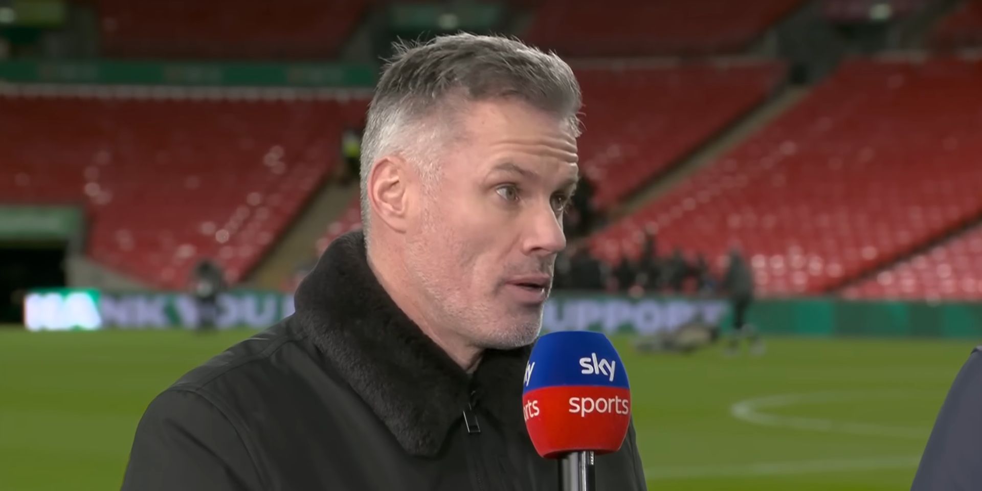Jamie Carragher speaks after Liverpool lose the League Cup final