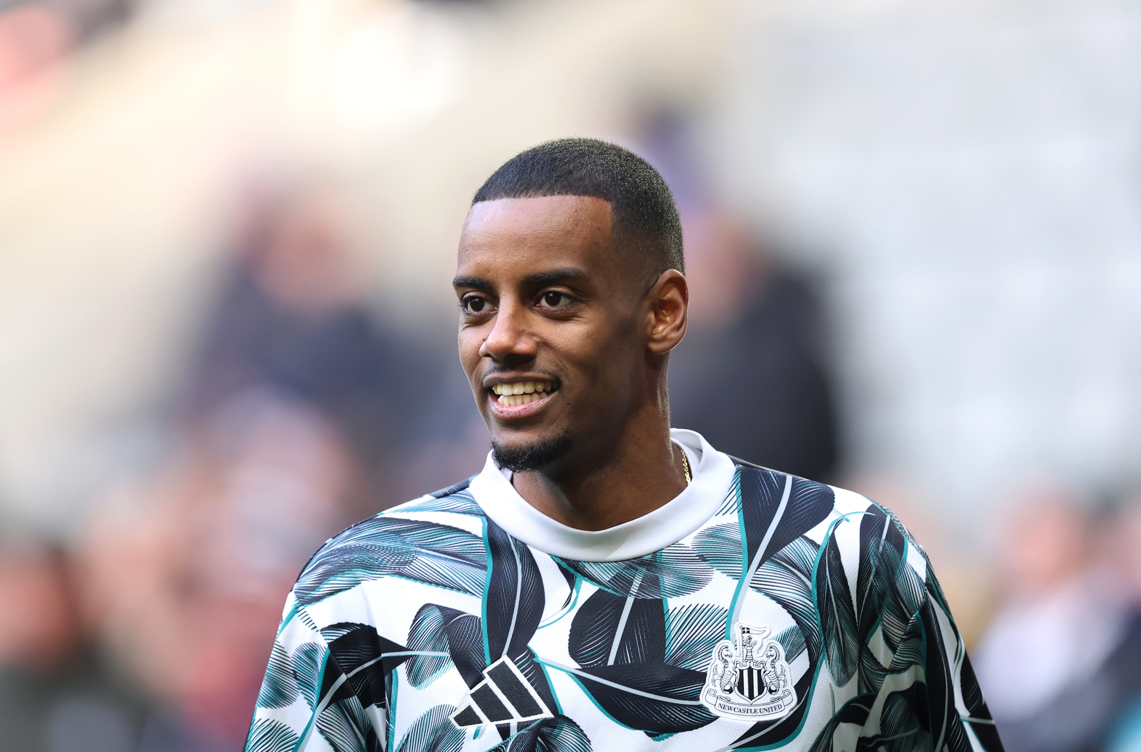 Alexander Isak smiles ahead of Newcastle game.